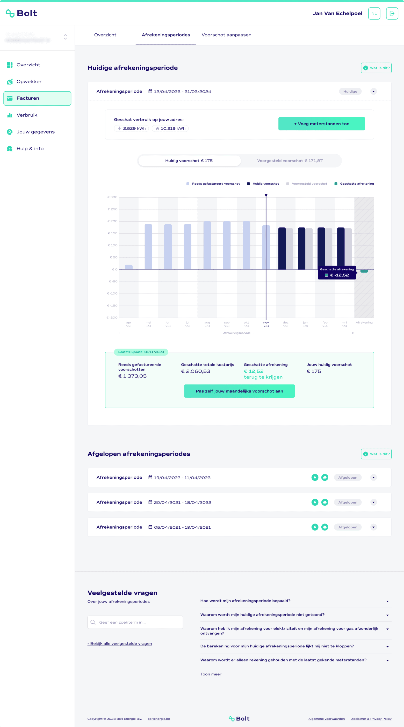 Bolt customer portal