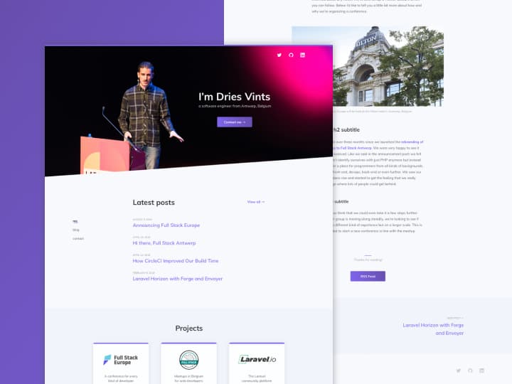 Dries Vints Marketing Website