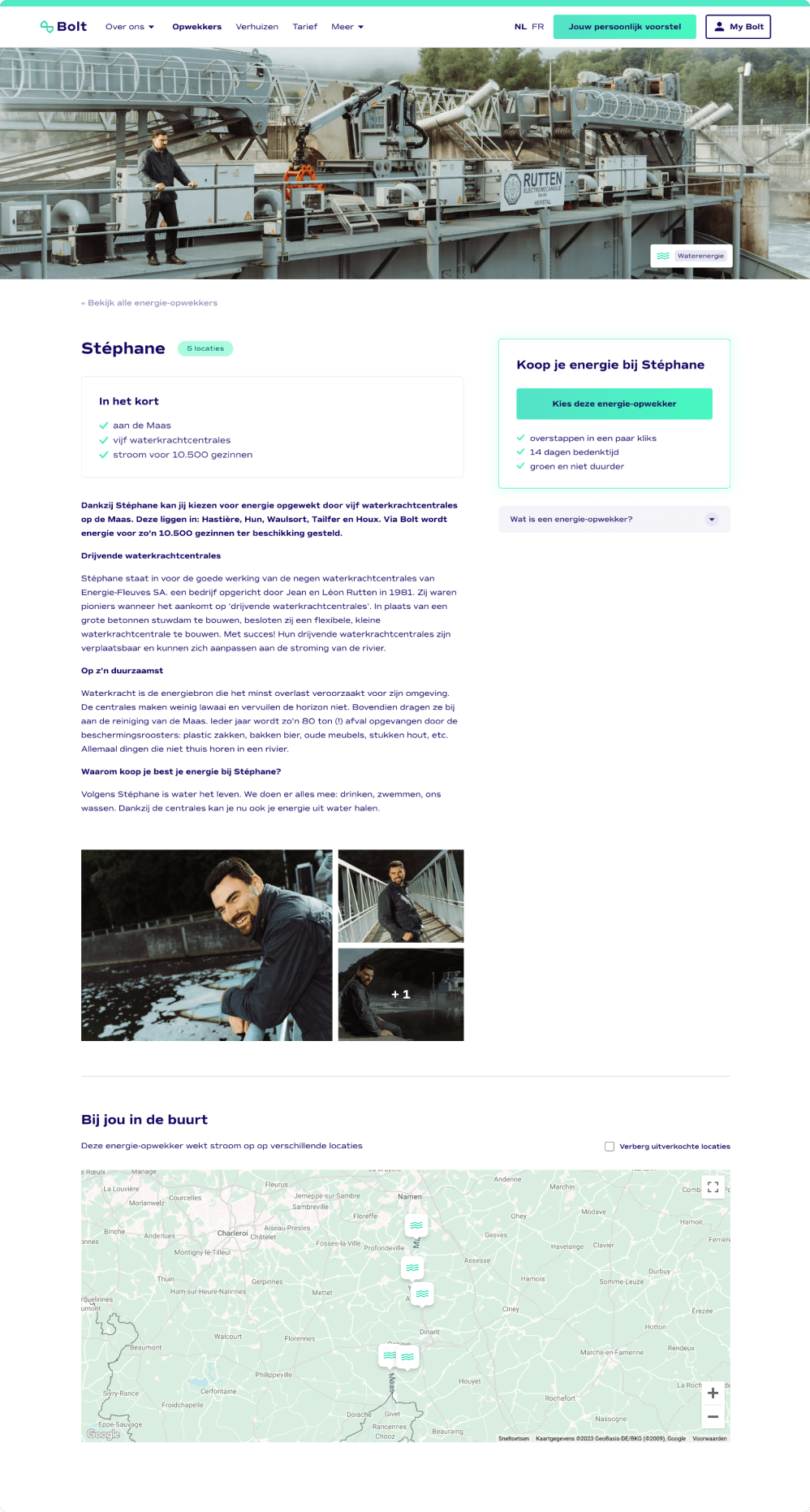 Bolt website producer detail