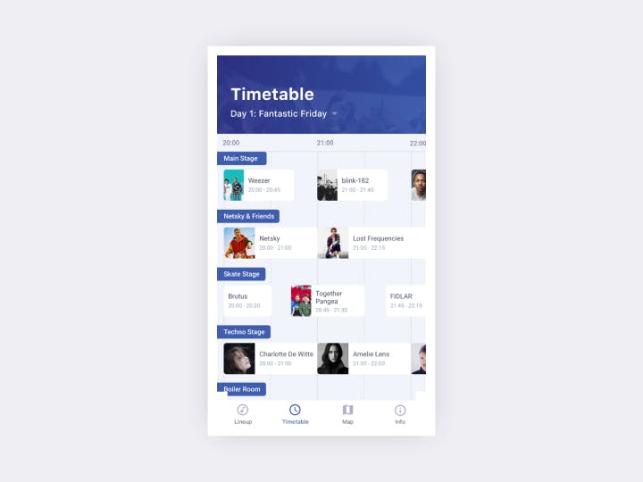 Festival Timetable Mobile App